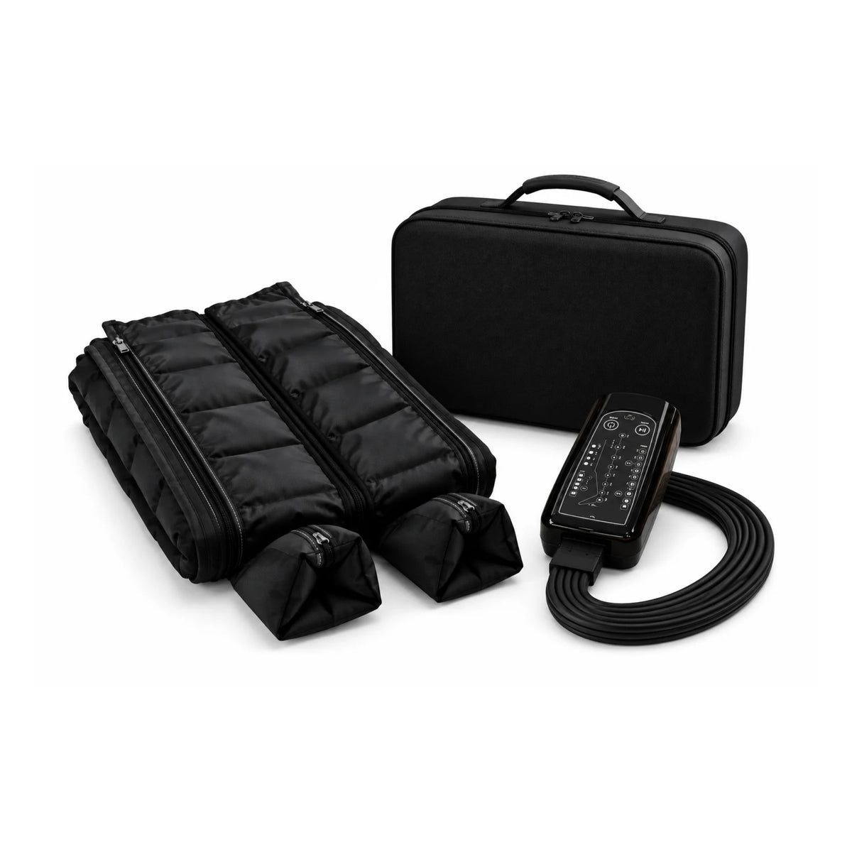 Combinaison de compression, unité de commande et mallette de transport rigide