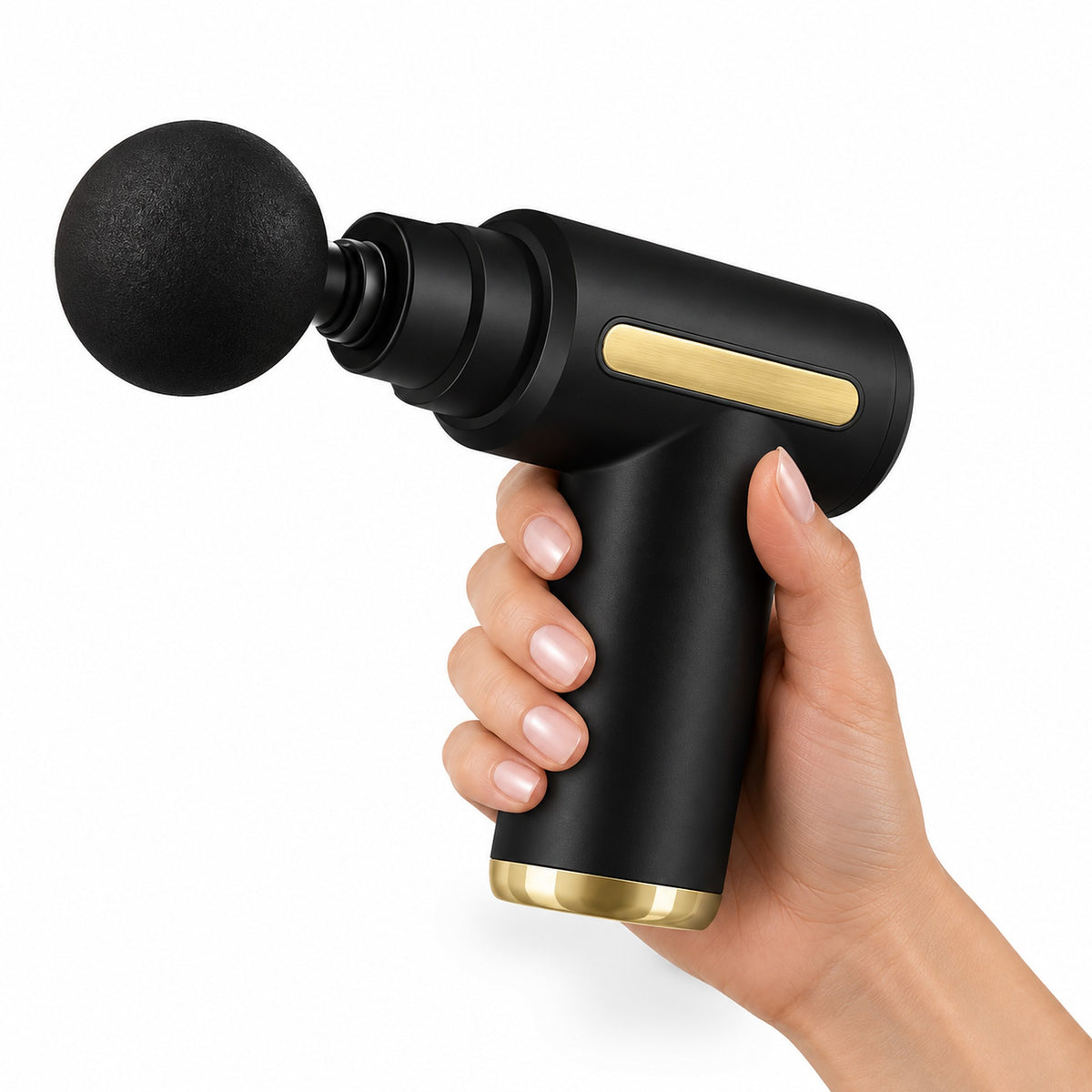 Pistolet de massage Mini tenu dans la main