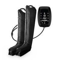 Bottes de compression Pro 6 chambres avec unité de contrôle, sur fond blanc